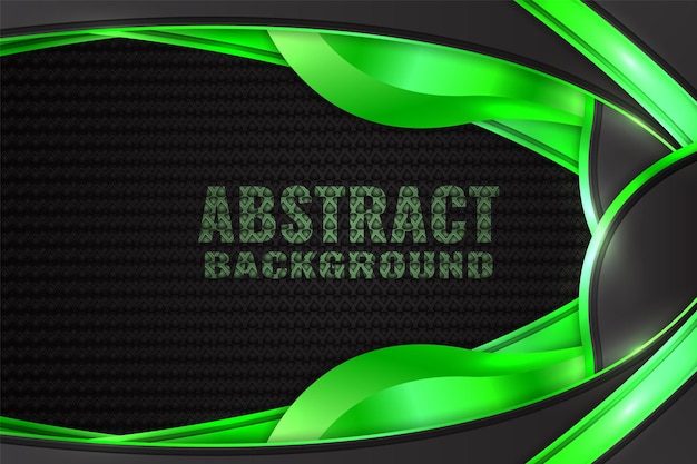 Abstract fluid background with black and green color