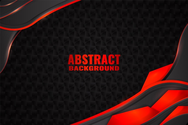 Abstract fluid background with black and red color