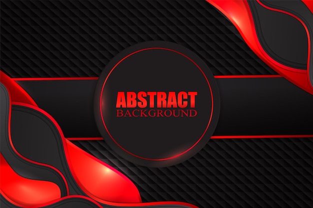 Abstract fluid background with black and red color