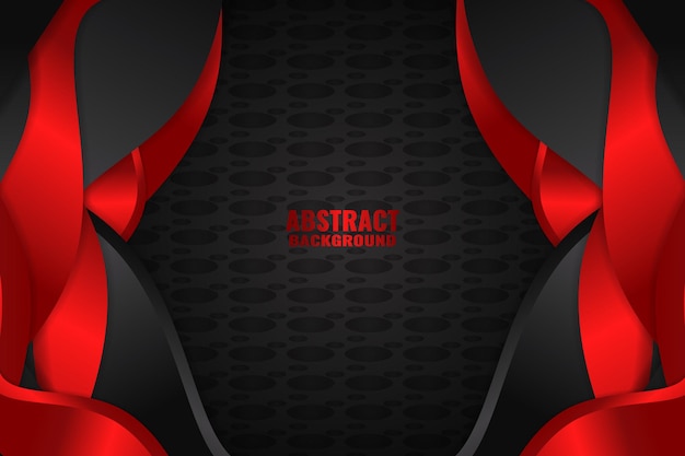 Abstract fluid background with black and red color