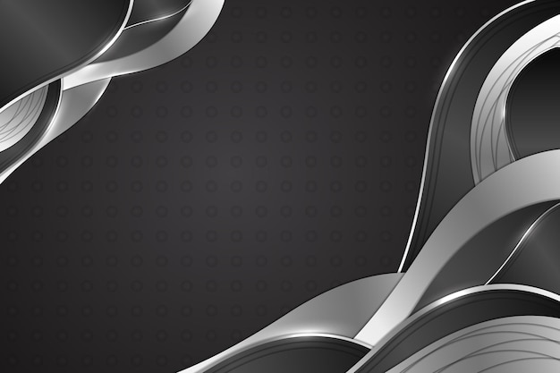 Abstract fluid background with black and white color