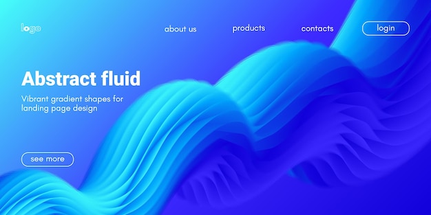 Abstract fluid background with colorful gradient curved shape