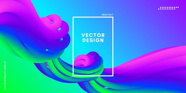 Abstract fluid background with colorful liquid shape