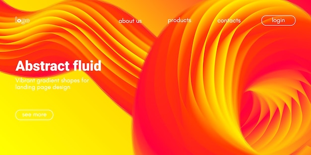 Abstract fluid background with colorful liquid shape