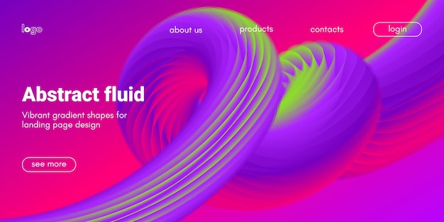 Abstract fluid background with colorful liquid shape