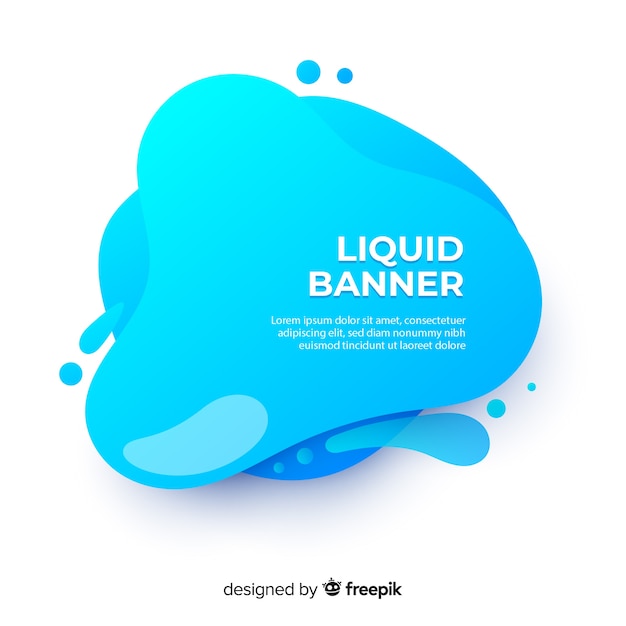 Vector abstract fluid banner template