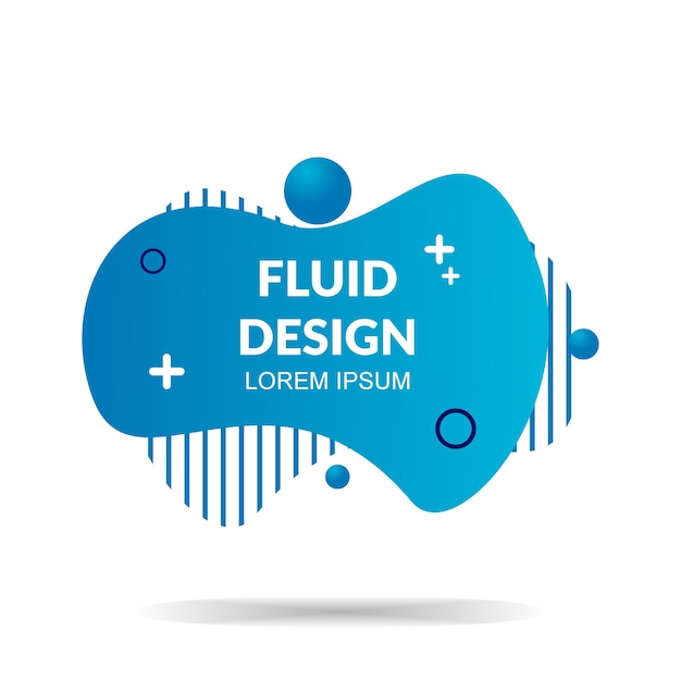 Abstract fluid banner template