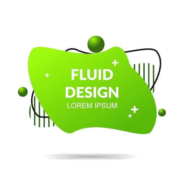 Vector abstract fluid banner template