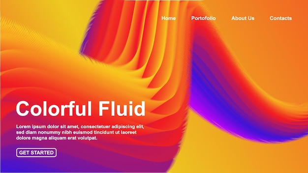 Abstract fluid color pattern of neon color liquid gradient background with modern background