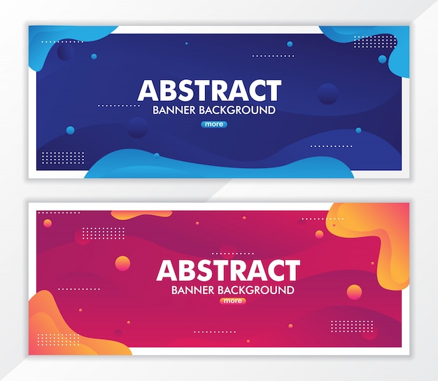 Abstract Fluid Gradient Banner Background