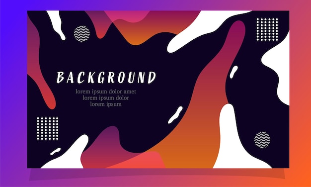 Vector abstract fluid gradient color background vector design for landing page web background