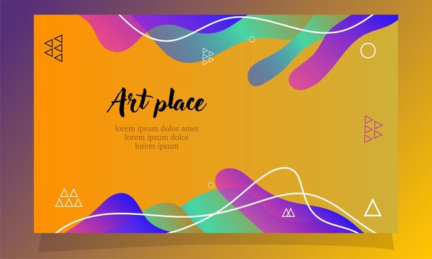 Abstract fluid gradient color background vector design for landing page web background