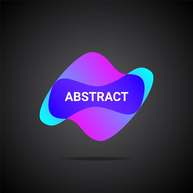 Abstract fluid logo colorful symbol consists of blur gradient colors shapes with soft transition effect vector futuristic geometric circles pattern modern design element