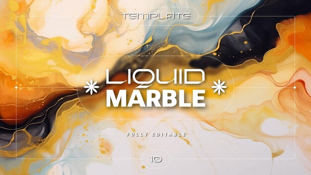 Abstract fluid marble vector background template