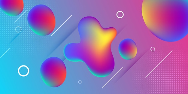 Abstract Fluid Neon Color 3D Effect Background Banner Design Multipurpose