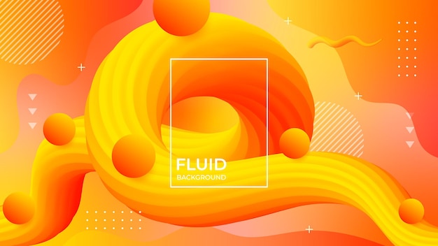 Abstract fluid orange modern wave background