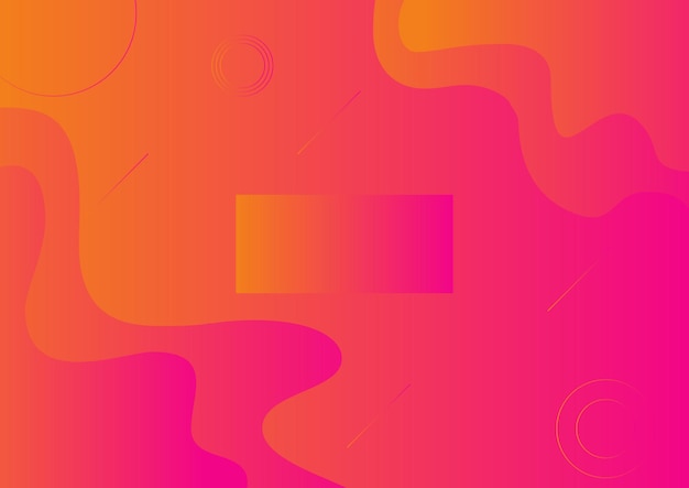 Abstract fluid orange, pink gradient background poster