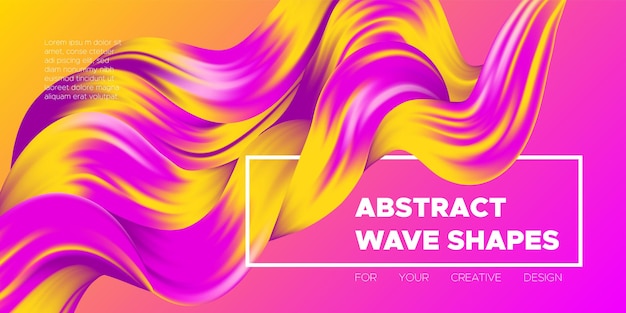 Abstract fluid shape on gradient background