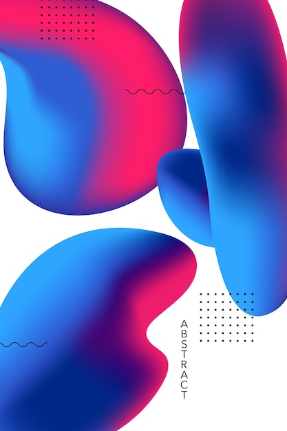 Vector abstract fluid shapes background