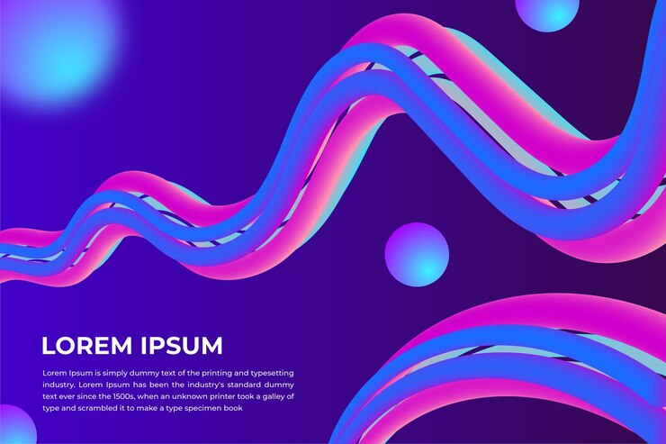 Vector abstract fluid wave color background for business template