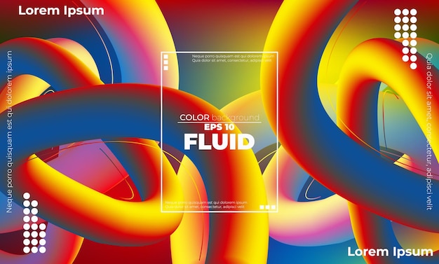 Vector abstract fluid wave color pattern of neon color liquid gradient background with modern geometric dynamic motion style suitable for wallpaper banner background card book illustration landing page