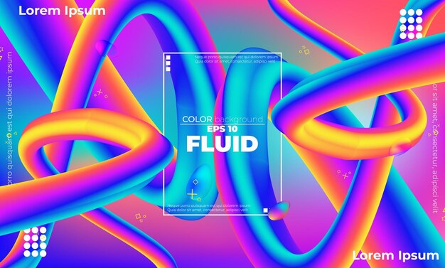 Abstract fluid wave color pattern of neon color liquid gradient background