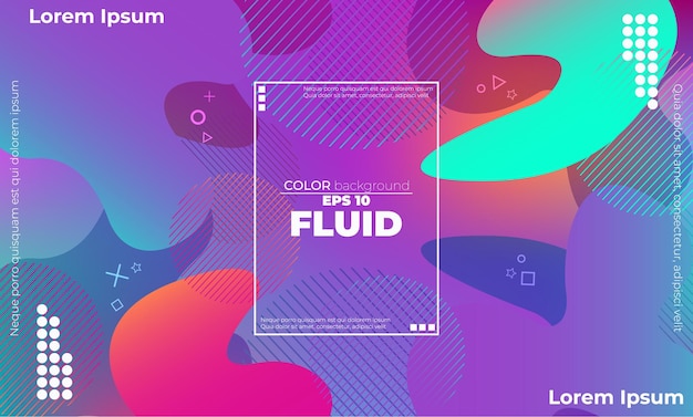 Abstract fluid wave color pattern of neon color liquid gradient background