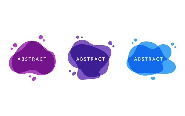 Vector abstract fluid with three style