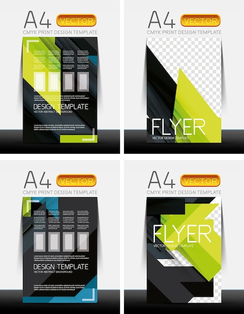 Abstract flyer brochure templates set