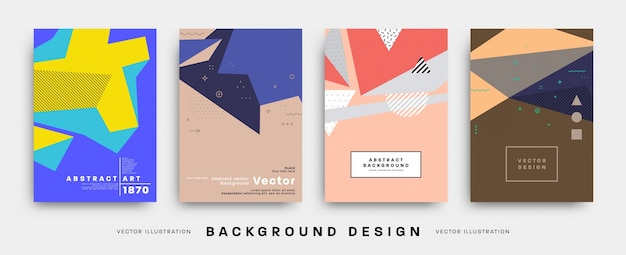 Vector abstract flyer collection