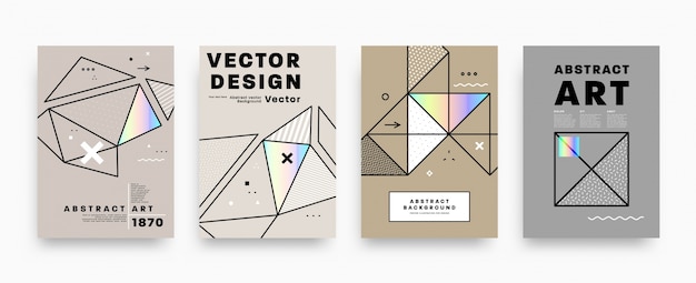 Vector abstract flyer collection