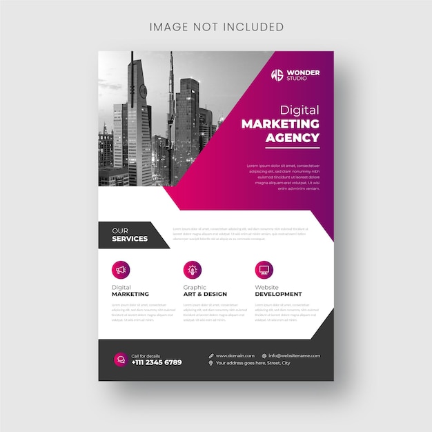 Vector abstract flyer template for annual report and cover book