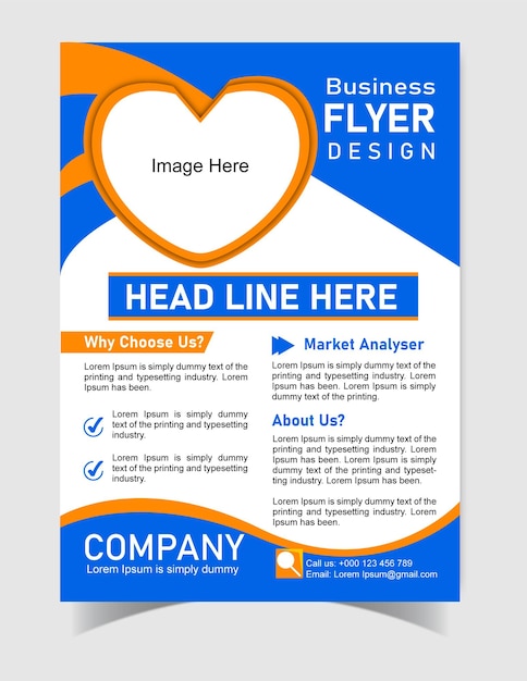 Abstract flyer template design Vector