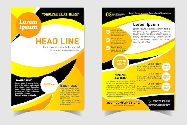 Abstract flyer template design Vector