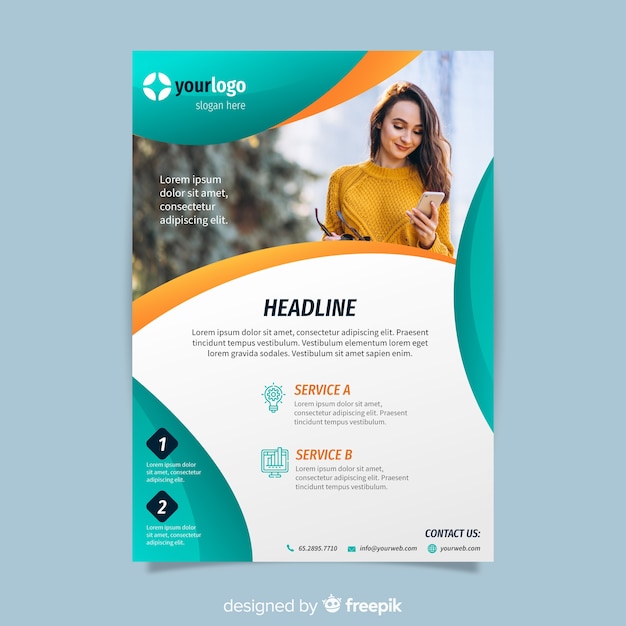 Vector abstract flyer template