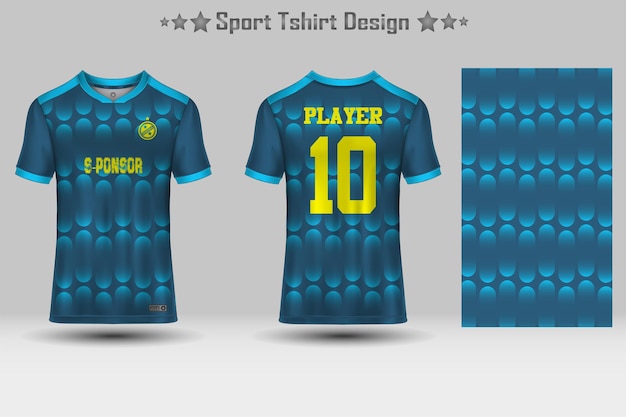 Abstract Football Jersey Geometric Pattern Mockup Template Sport Tshirt Design