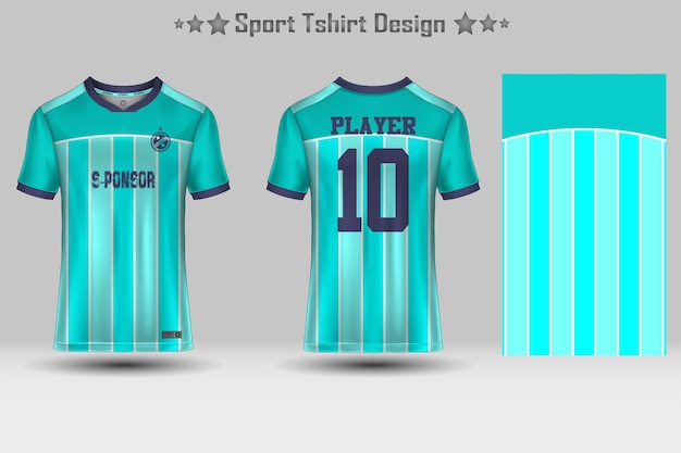 Abstract Football Jersey Geometric Pattern Mockup Template Sport Tshirt Design