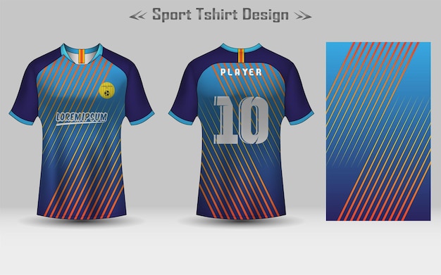 Abstract football jersey mockup template sport tshirt design