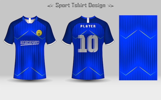 Abstract football jersey mockup template sport tshirt design