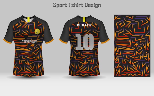 Abstract football jersey template sport tshirt design