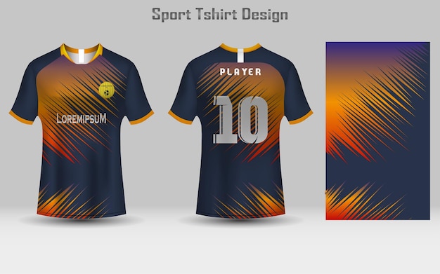 抽象的なサッカージャージーテンプレートスポーツTシャツのデザイン