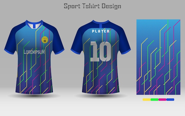 Abstract Football Jersey Template Sport Tshirt Design