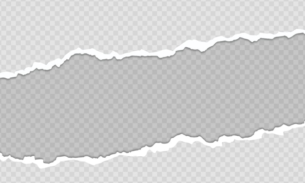 Abstract frame Gescheurd papier met gescheurde randen geïsoleerde transparante banner achtergrond