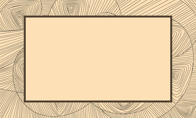 Abstract frame Hand drawn line art background Vector illustration