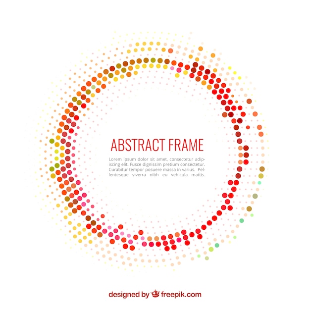 Abstract frame made with dots