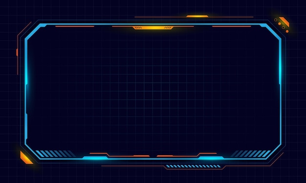 Abstract frame technology futuristic interface hud design