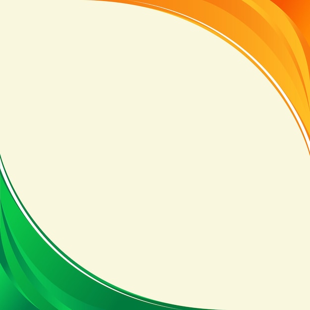 Abstract Frame with India Flag Colors Design