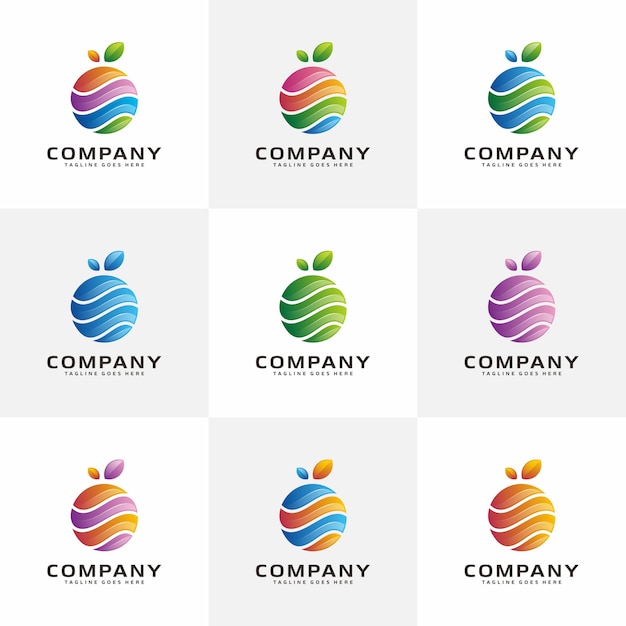 Abstract fruit logo design