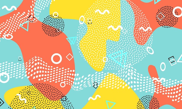 Abstract fun background Colour shapes pattern