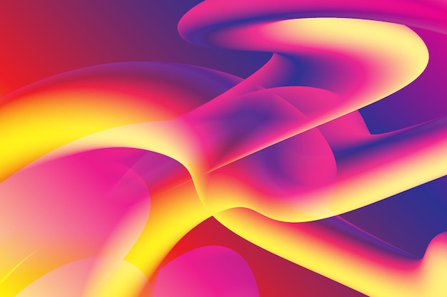 Abstract fusion of colors exploring a dynamic wavy style and creative modern design with gradient co